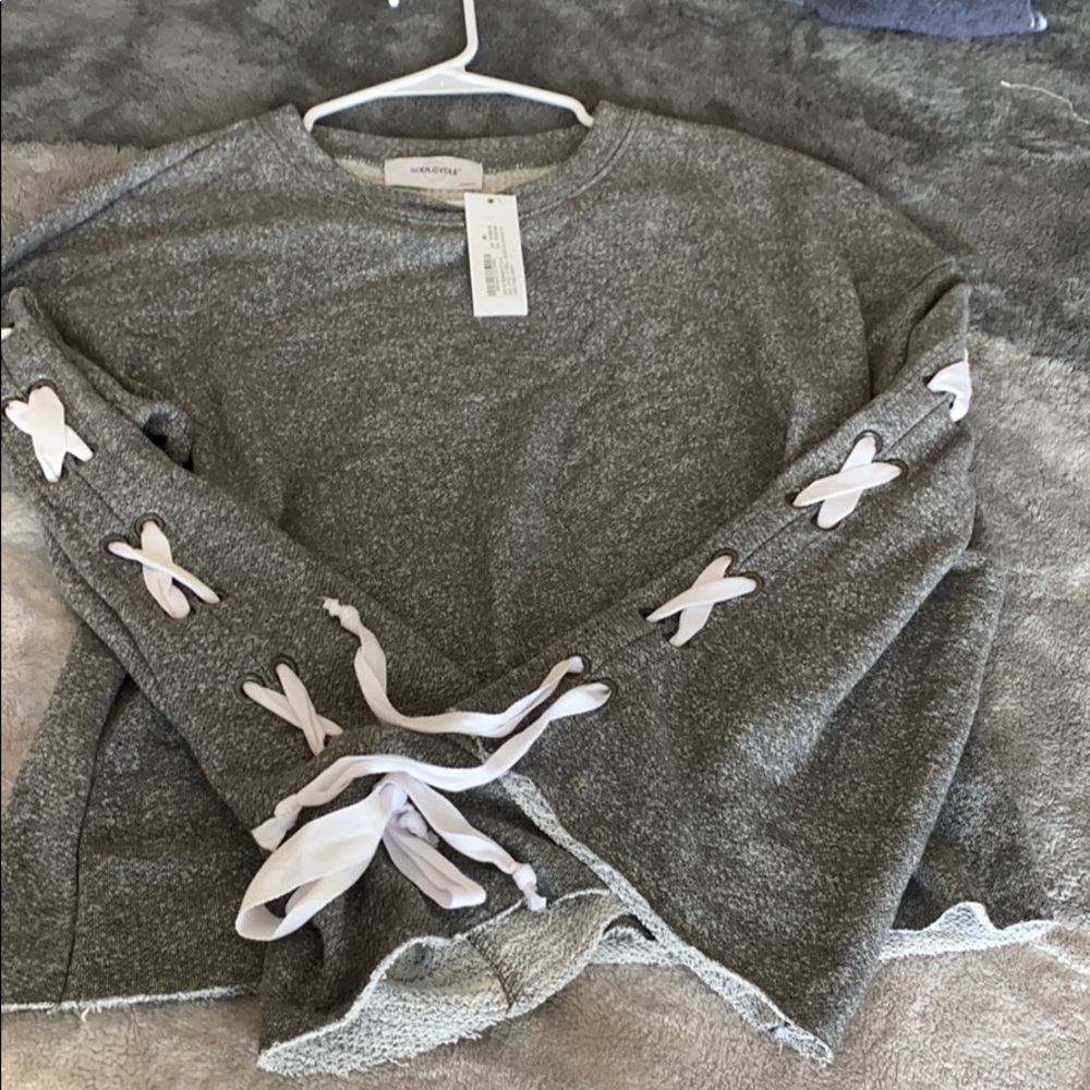 Brand New! Soul Cycle Bell Sleeve lace sweater